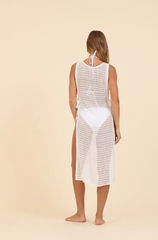 SURF Summer White Mesh Cover Up Dress | Vintage Havana White
